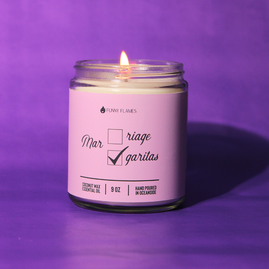 Marriage? Margaritas? Funny Flames Candle