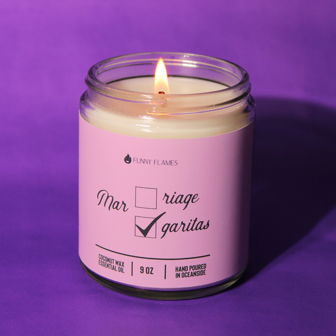 Marriage? Margaritas? Funny Flames Candle